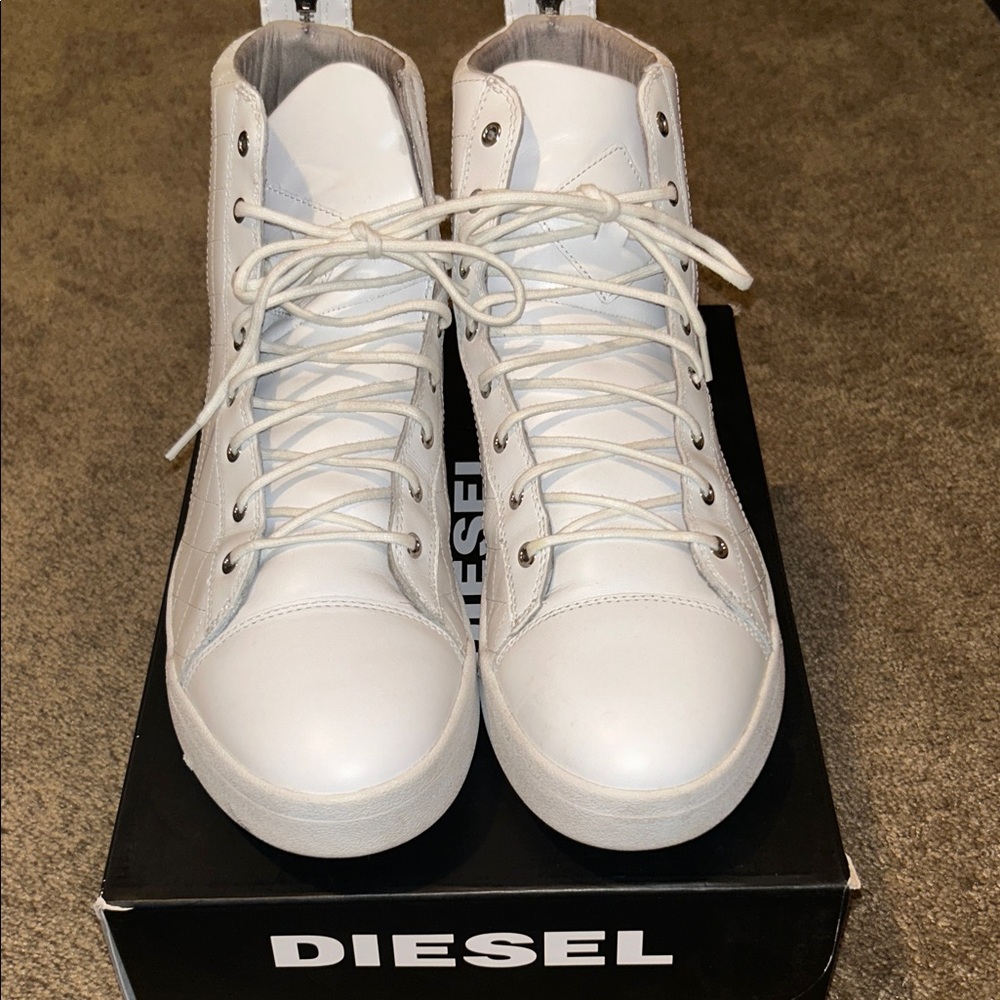 Diesel Men's White High-Top Sneakers